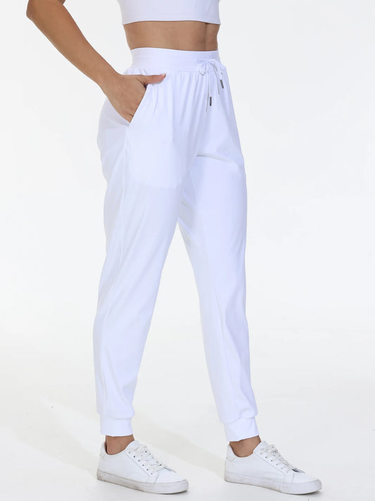 Fujian Womens Fitness Jogging Pants High Belt Drawstring