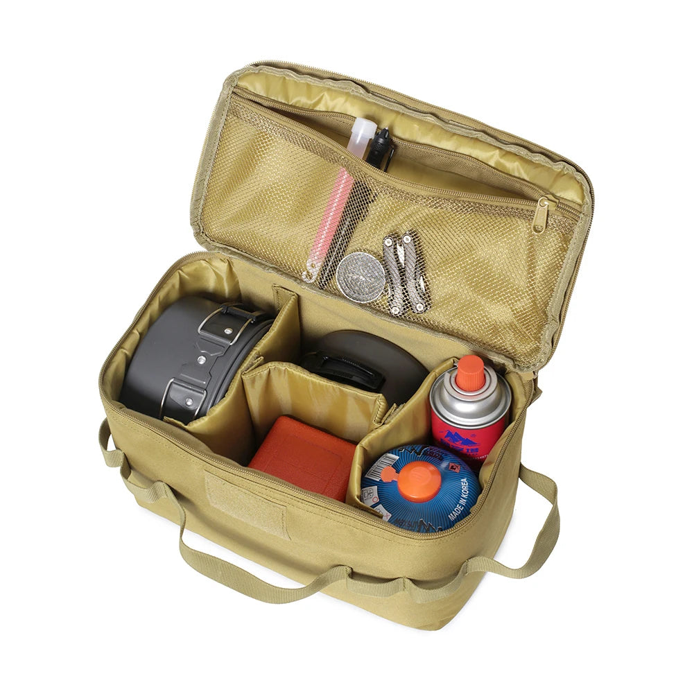 VKTECH Camping Utensil Organizer Collapsible Stove Storage Case