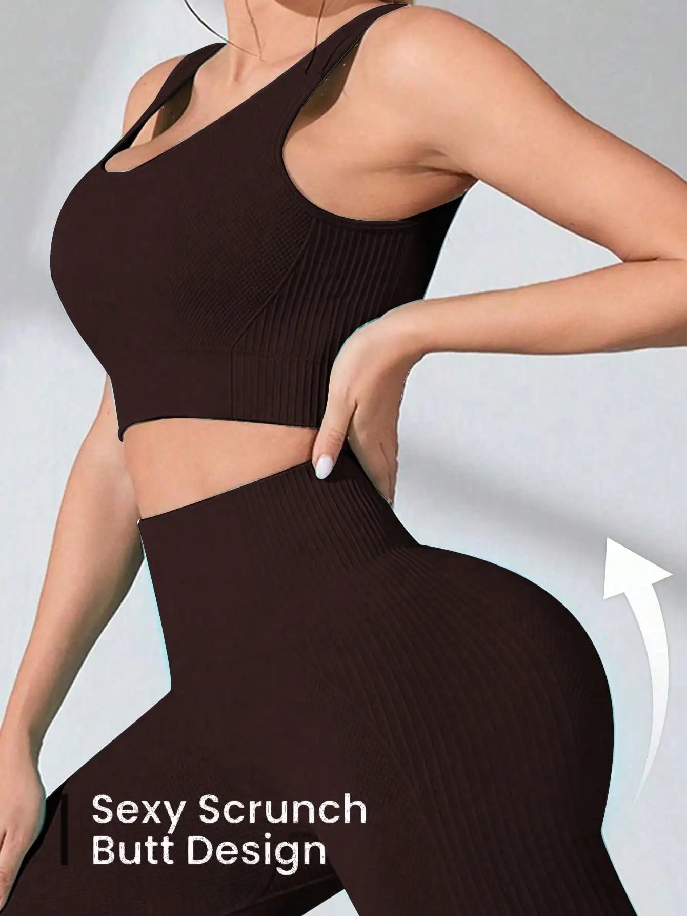 Seamless Yoga Set Womens Leggings And Cross Strap Bra