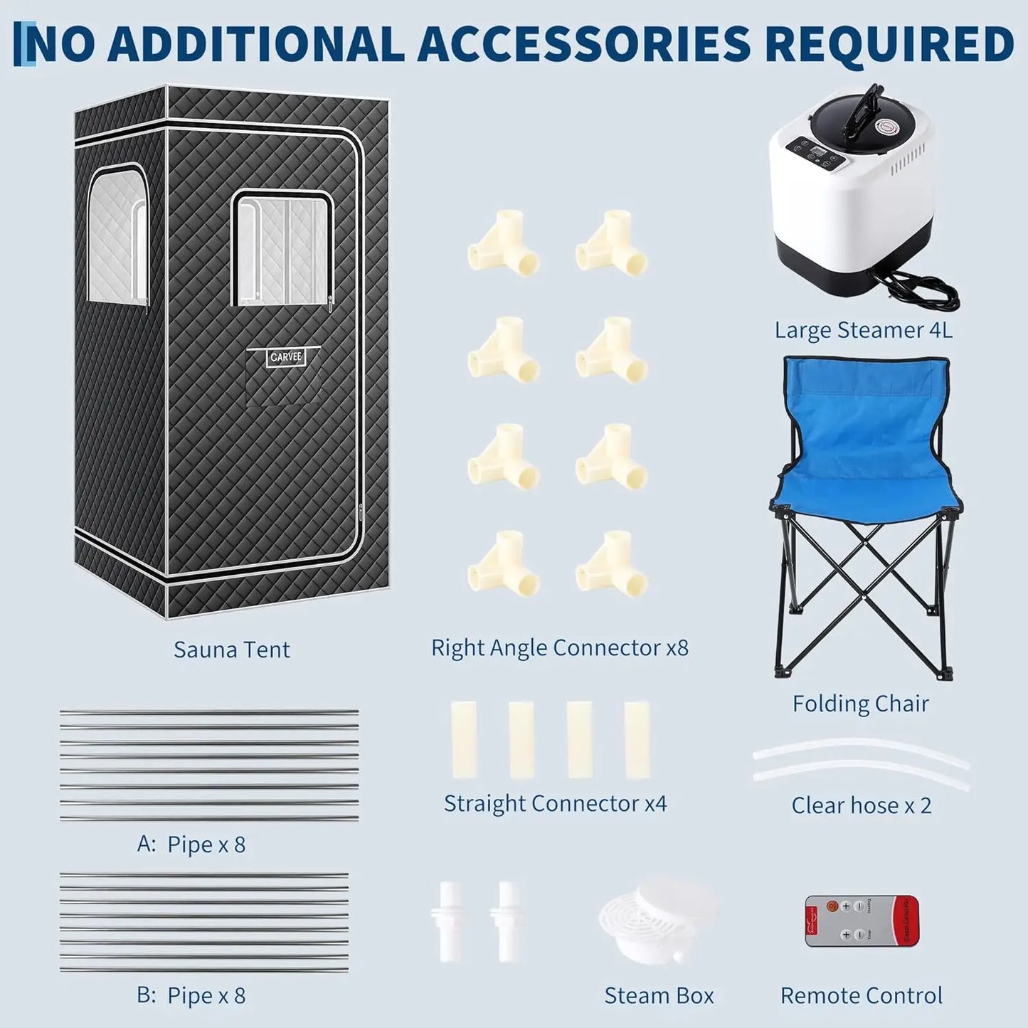 HobbyLane Portable Home Sauna Box With 4L Steamer Kit