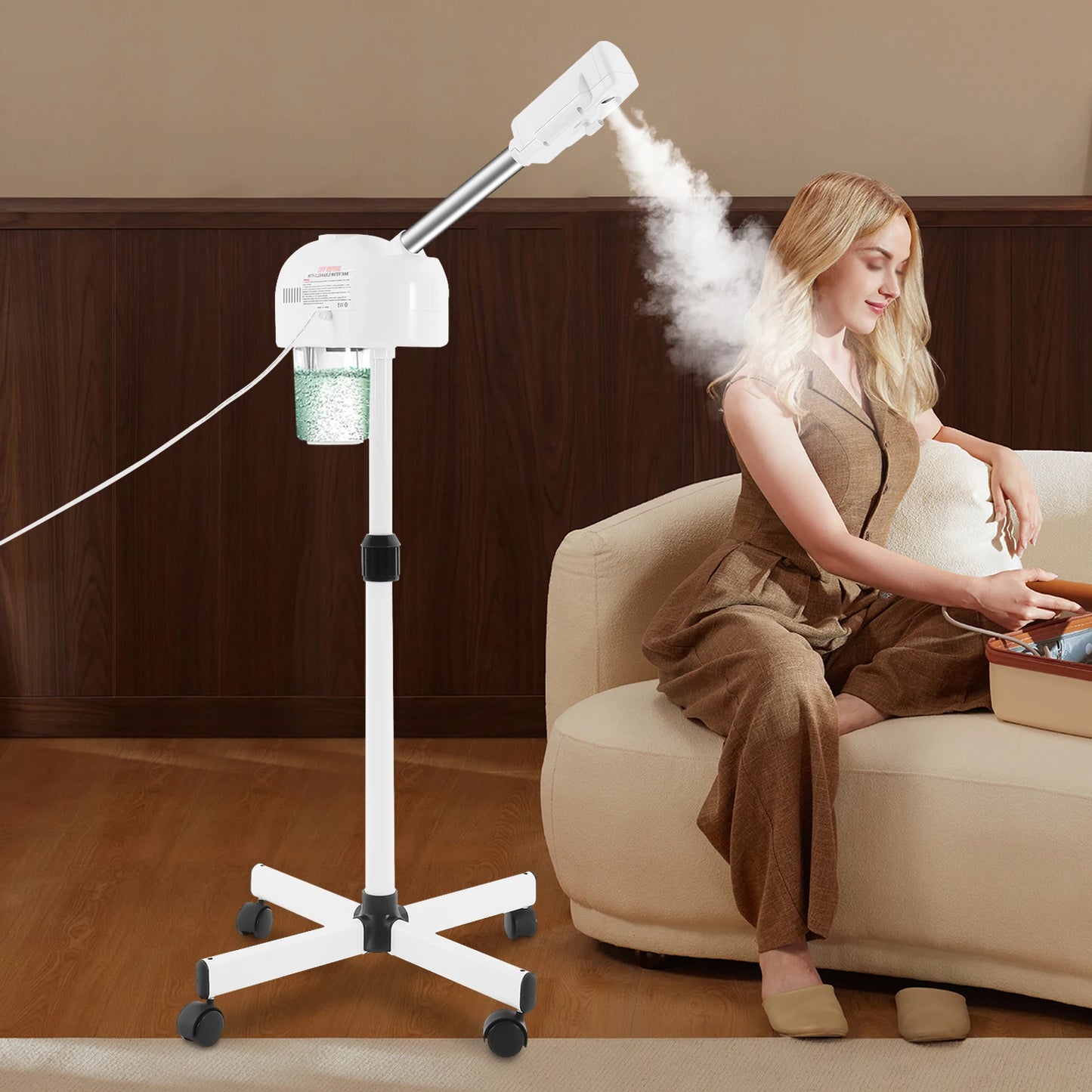 Bymaocar Ozone Facial Steamer On Wheels Adjustable Height