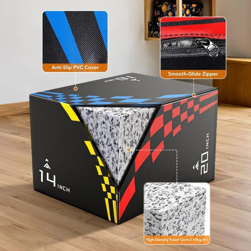 GIKPAL 3 In 1 Heavy Duty Plyometric Jump Box Training