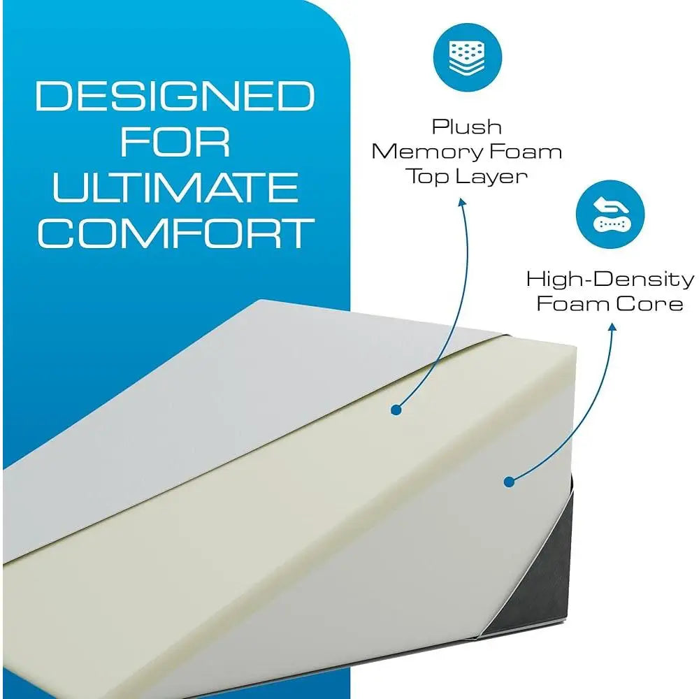 Wedge Pillow Sleep Apnea Acid Reflux Back Pain Relief Snoring Support Bed Cushion Elevated Comfort Adjustable Relief