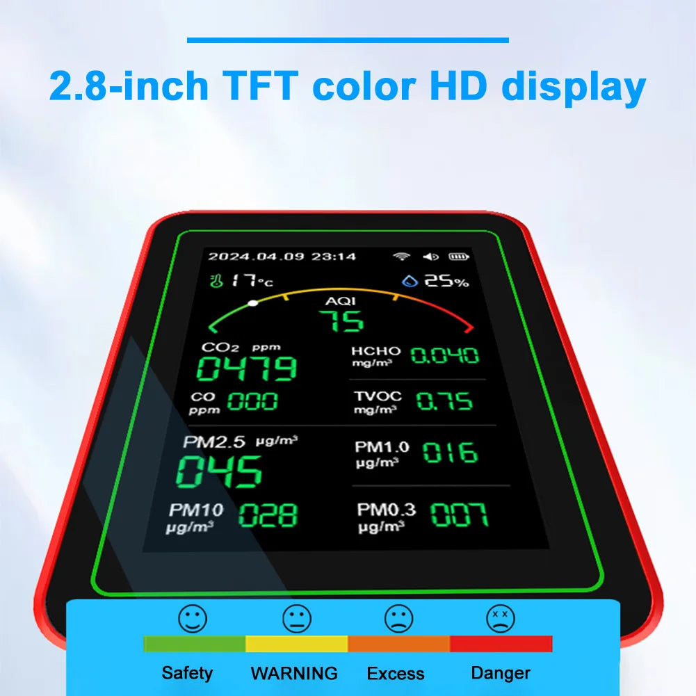 Hign-concerned Tuya 15 In 1 WiFi Air Quality Detector And Meter