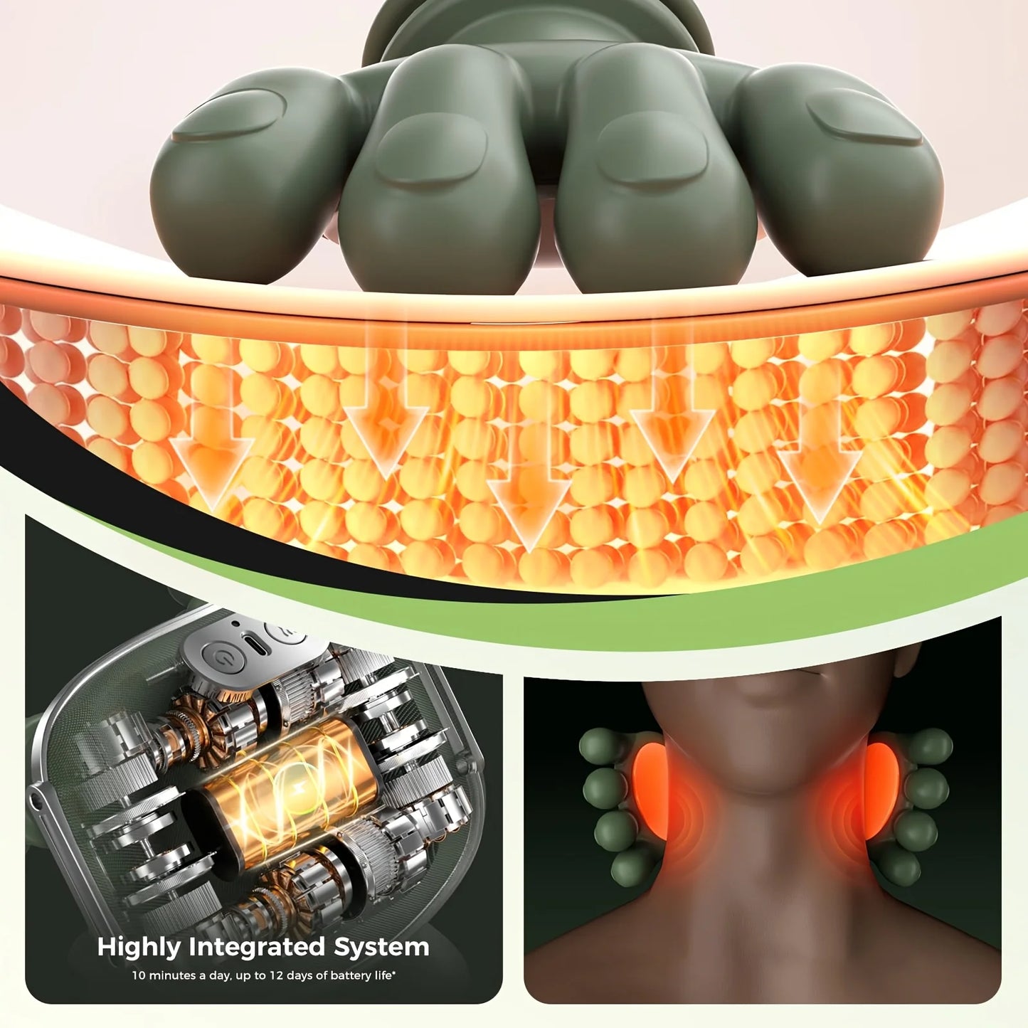 Shoulder And Neck Massager With Heat And Kneading Therapy