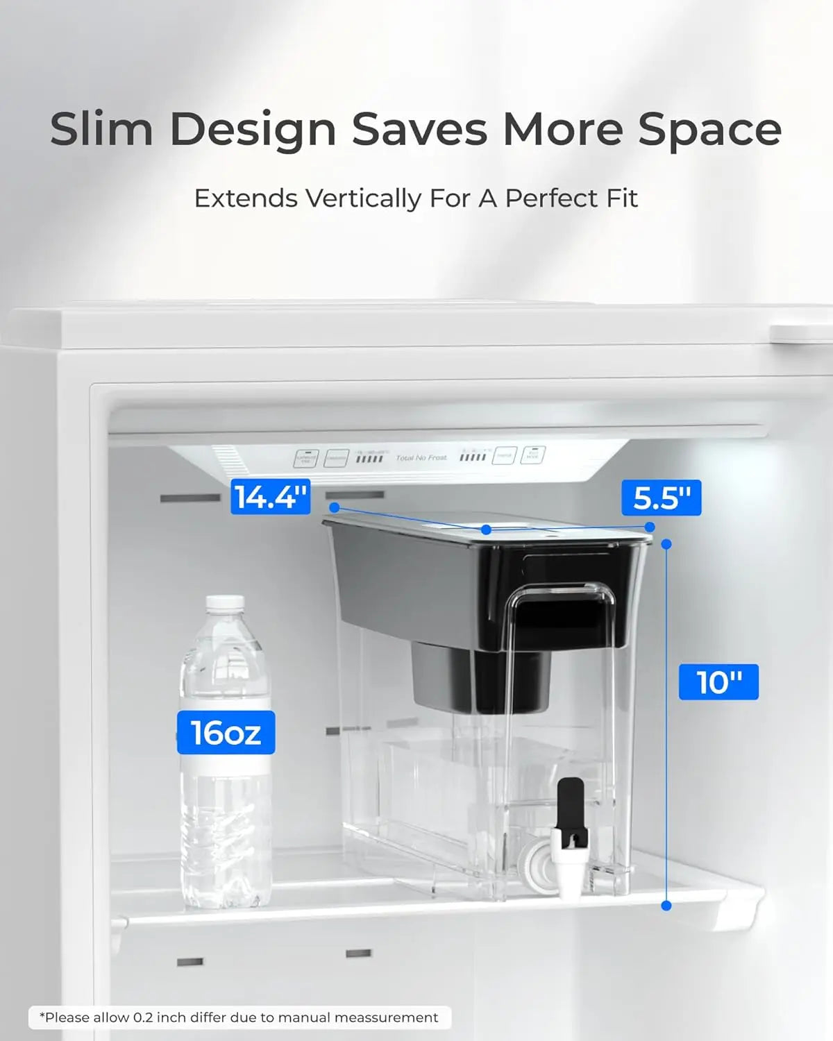 Slim Water Filter Pitcher Reducing Chlorine PFOA PFOS BPA Free