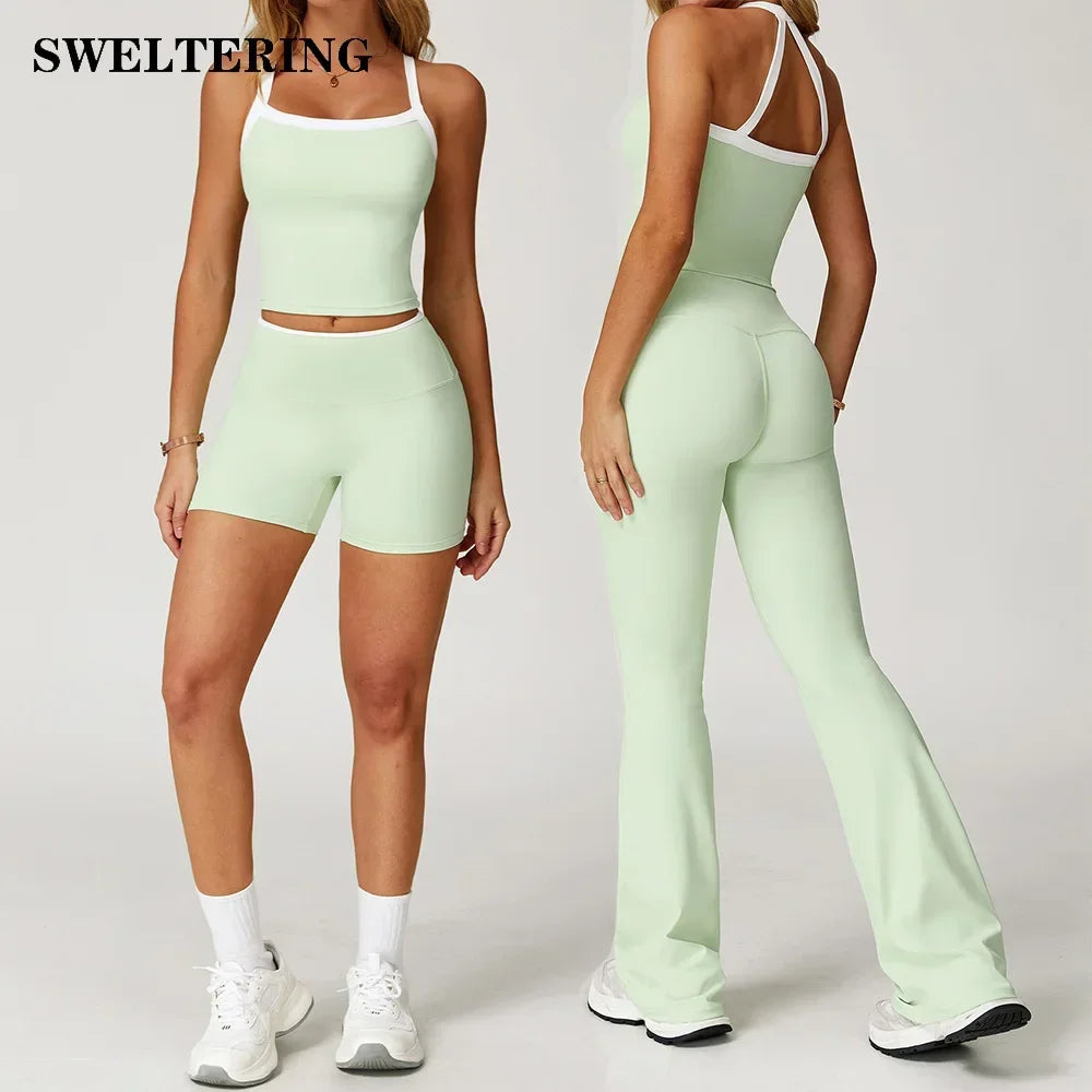 SWELTERINGCN Women 2 Piece Tracksuit Yoga Set Gym Wear