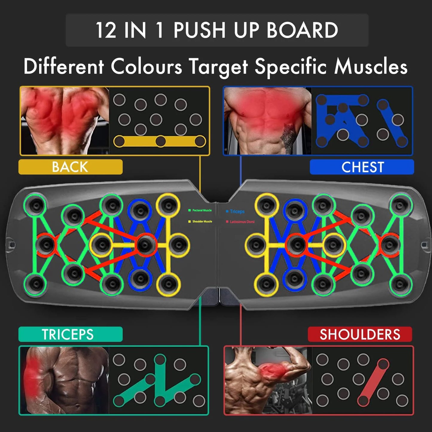Push Up Board Set Portable Multifunctional Foldable Fitness Equipment