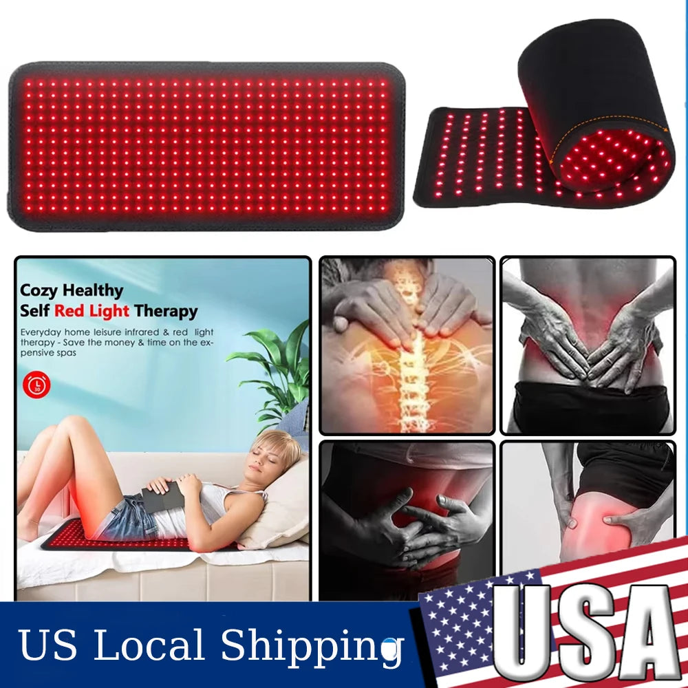 Infrared Red Light Therapy Pad Lumbar Back Belt For Pain