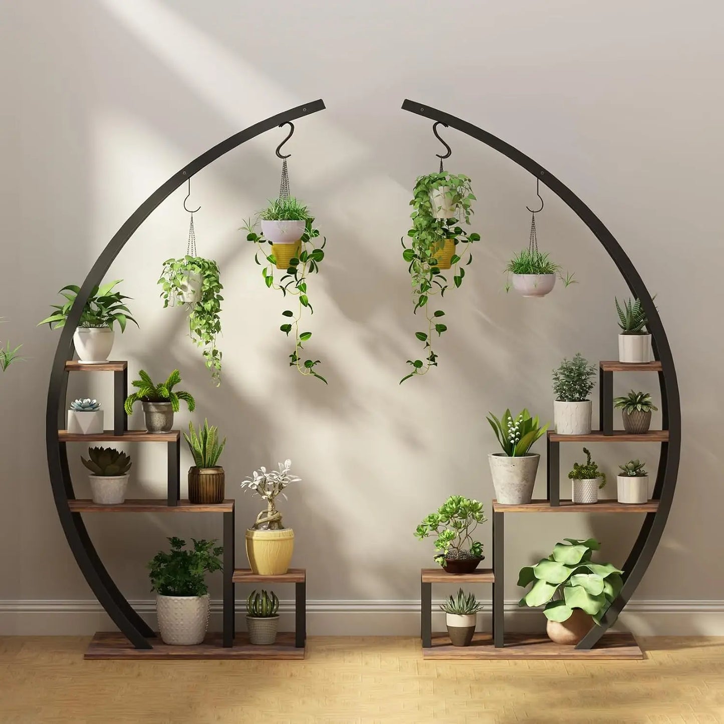 Twister 2pcs 5-Tier Metal Plant Stand Set