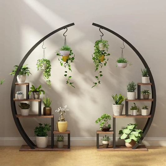 Twister 2pcs 5-Tier Metal Plant Stand Set