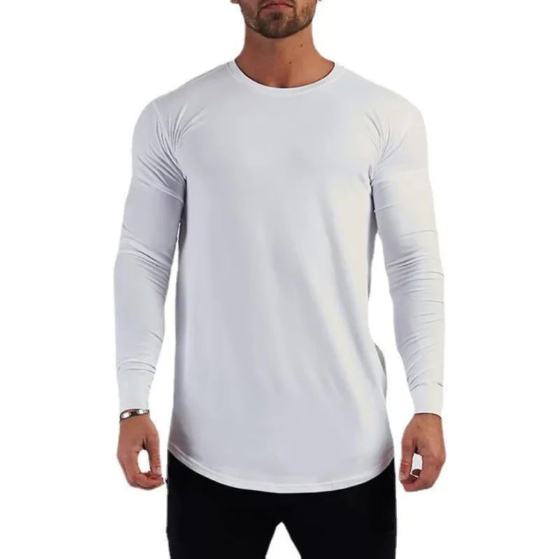 Cotton Breathable Long Sleeve Gym Shirt For Workout