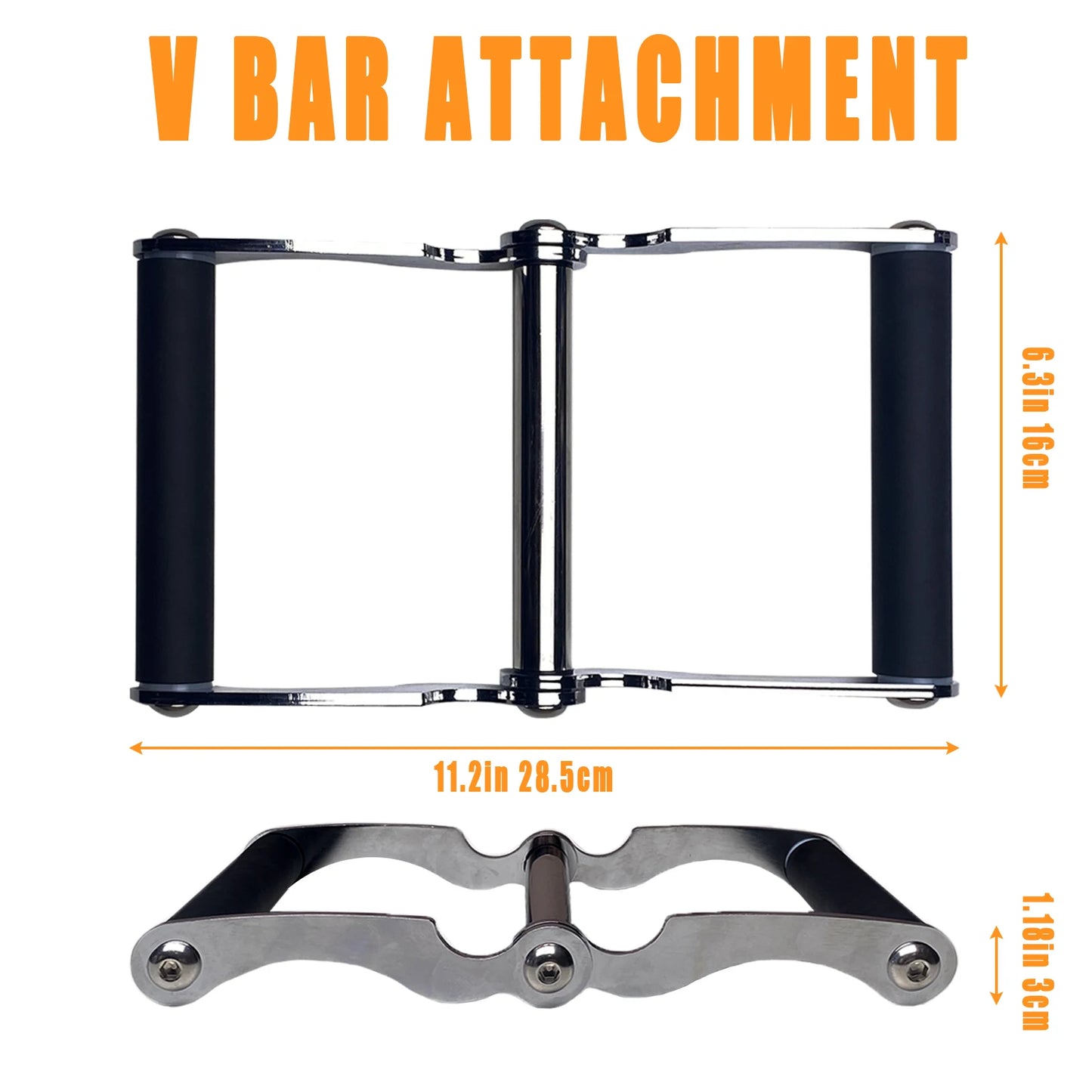V Bar Row Landmine Handle Attachment for Barbell Bars T Bar Row Attachment Core Strength Training Accessories