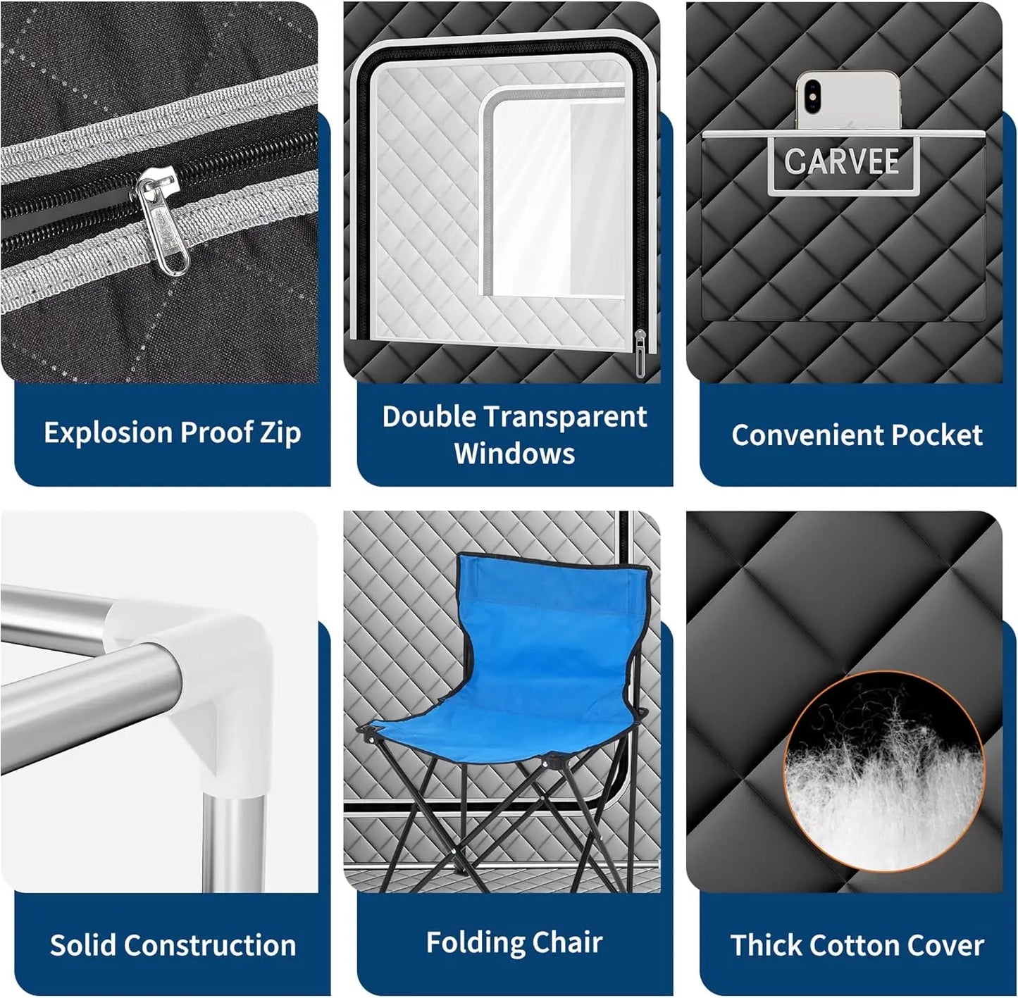 HobbyLane Portable Home Sauna Box With 4L Steamer Kit