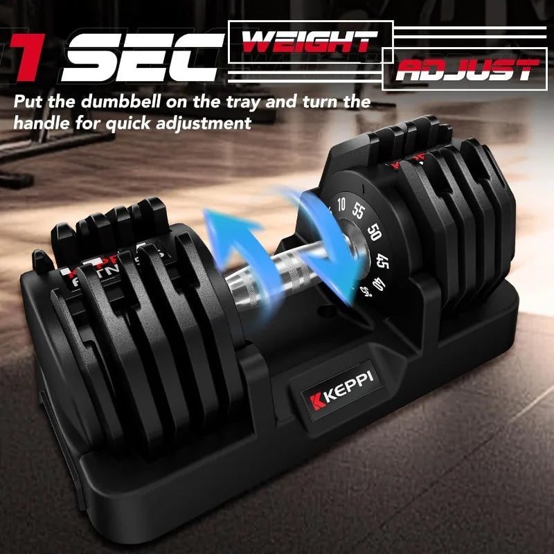 YTYIN Adjustable Dumbbell Set With Anti Slip Metal Handle