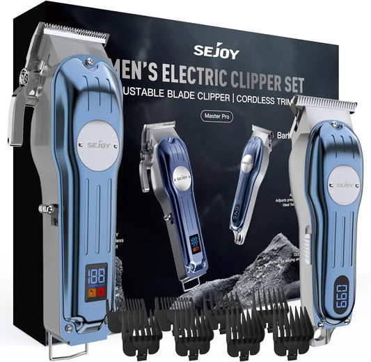Sejoy Professional Hair Clipper Kit Cordless Electric Trimmer for Men