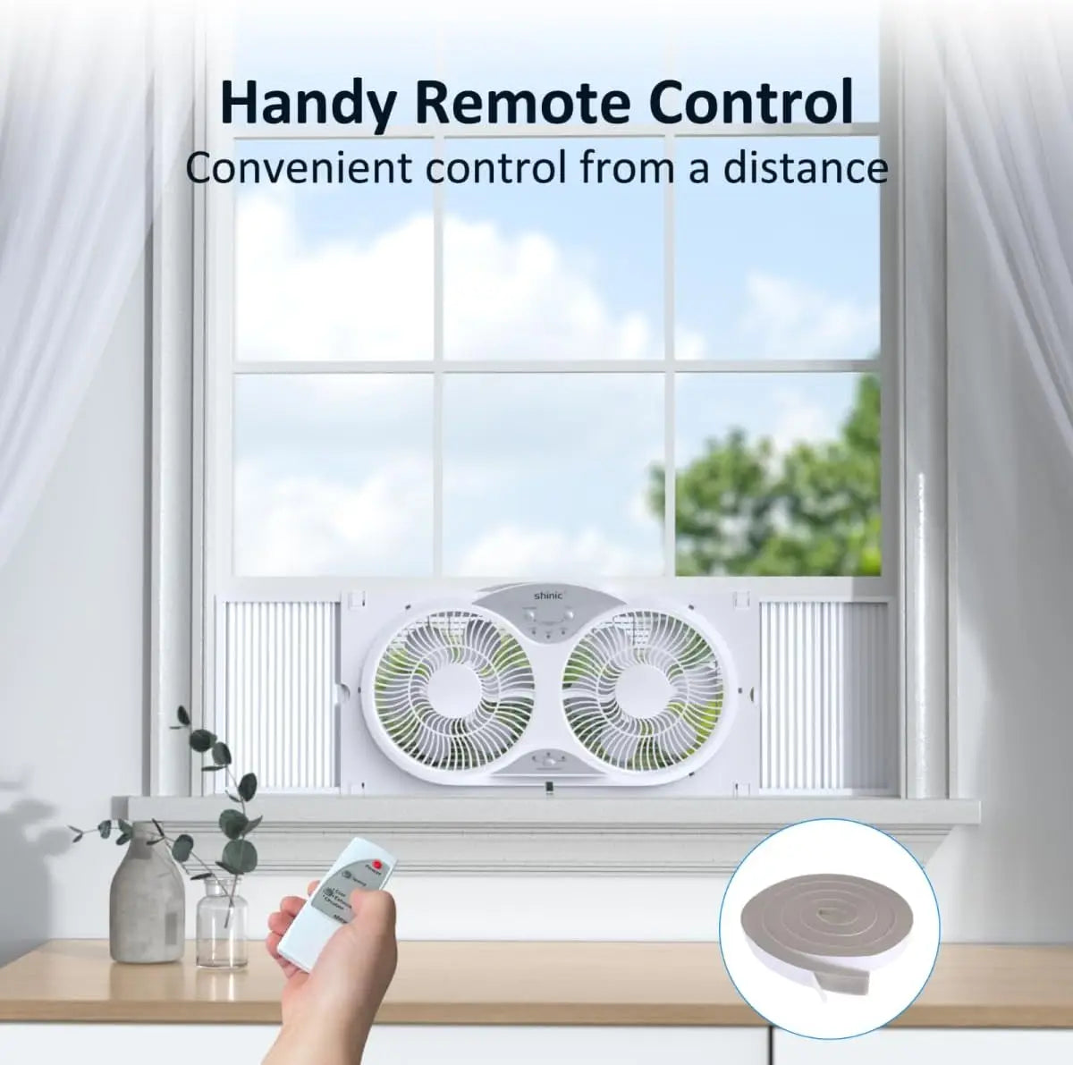 Reversible Window Fan With Remote Quiet Operation ETL Certified