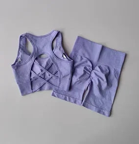 Skin Of Skin High Waist Fitness Set For Women Sport Bra