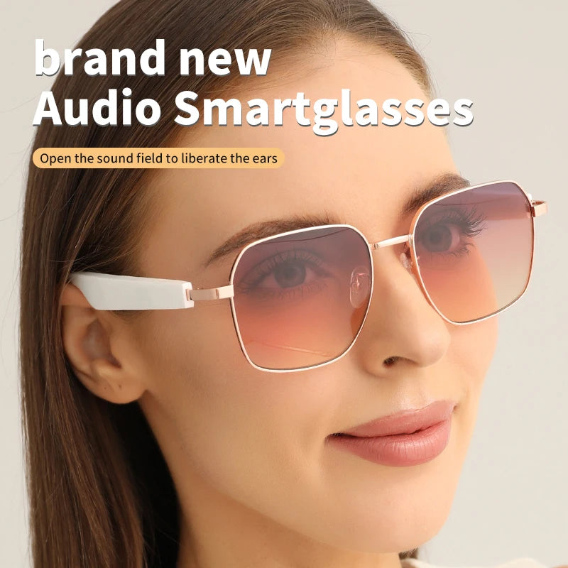 MOPINK Smart Glasses Bluetooth Wireless Audio Touch Headphones