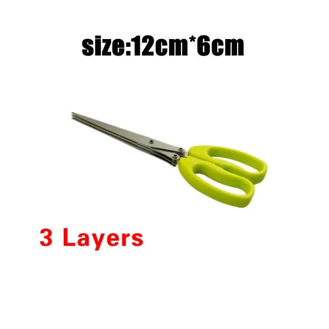 Multi Layer Kitchen Scissors Stainless Steel Vegetable Cutter