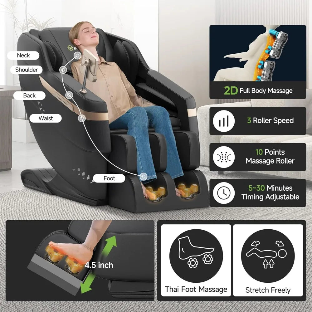 XIAOLANG Full Body Massage Chair Zero Gravity Shiatsu Recliner