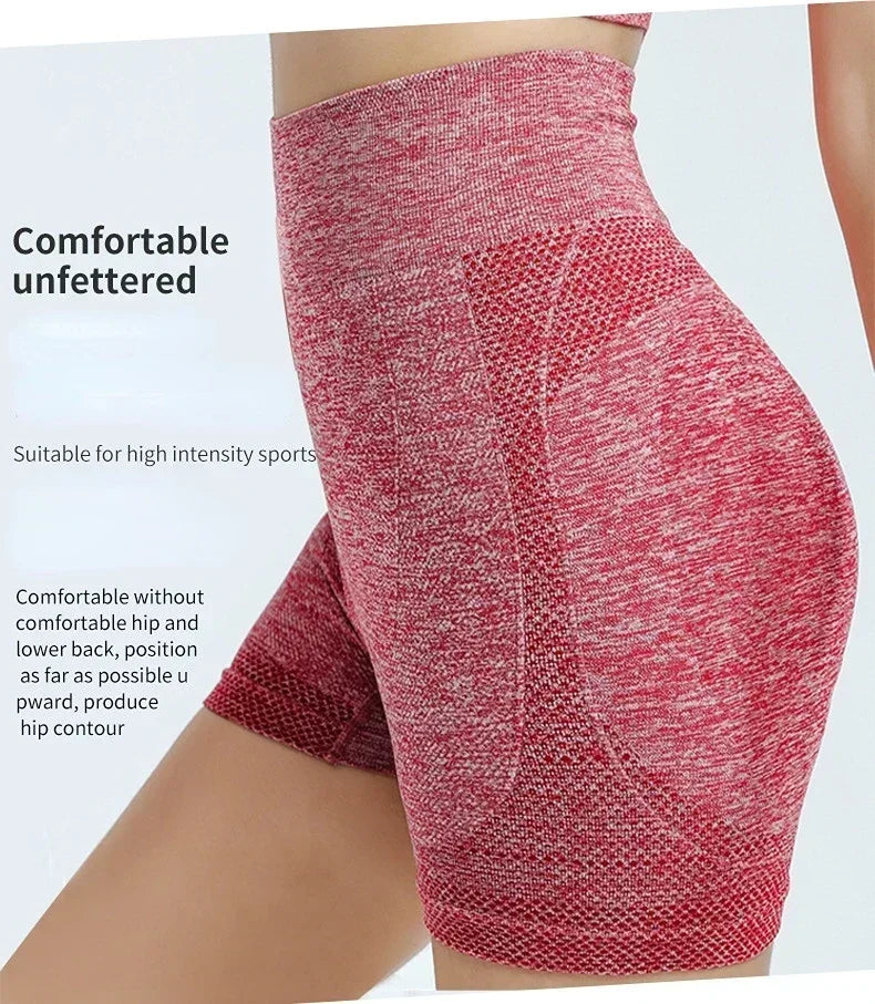 Yoga Set Women Seamless Sports Bra Leggings Shorts Fitness