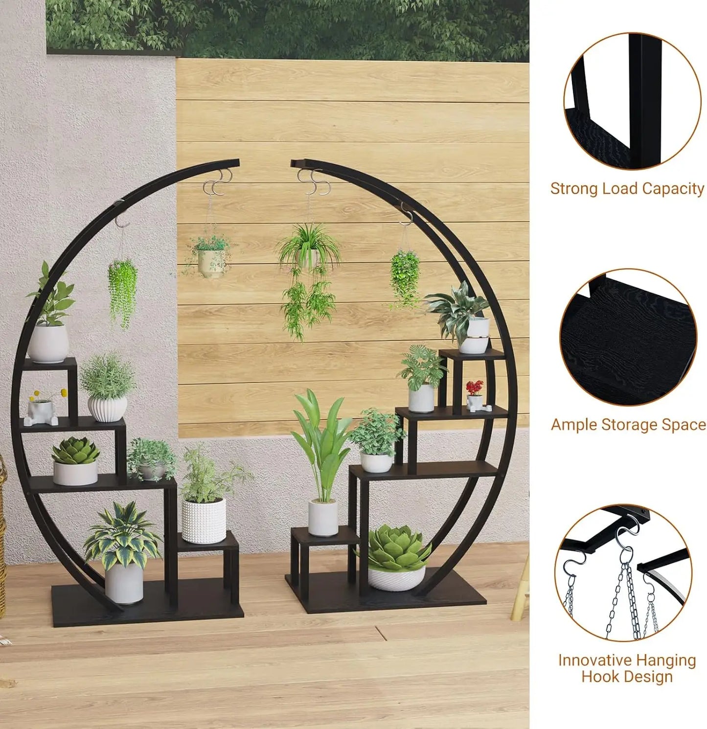 Twister 2pcs 5-Tier Metal Plant Stand Set