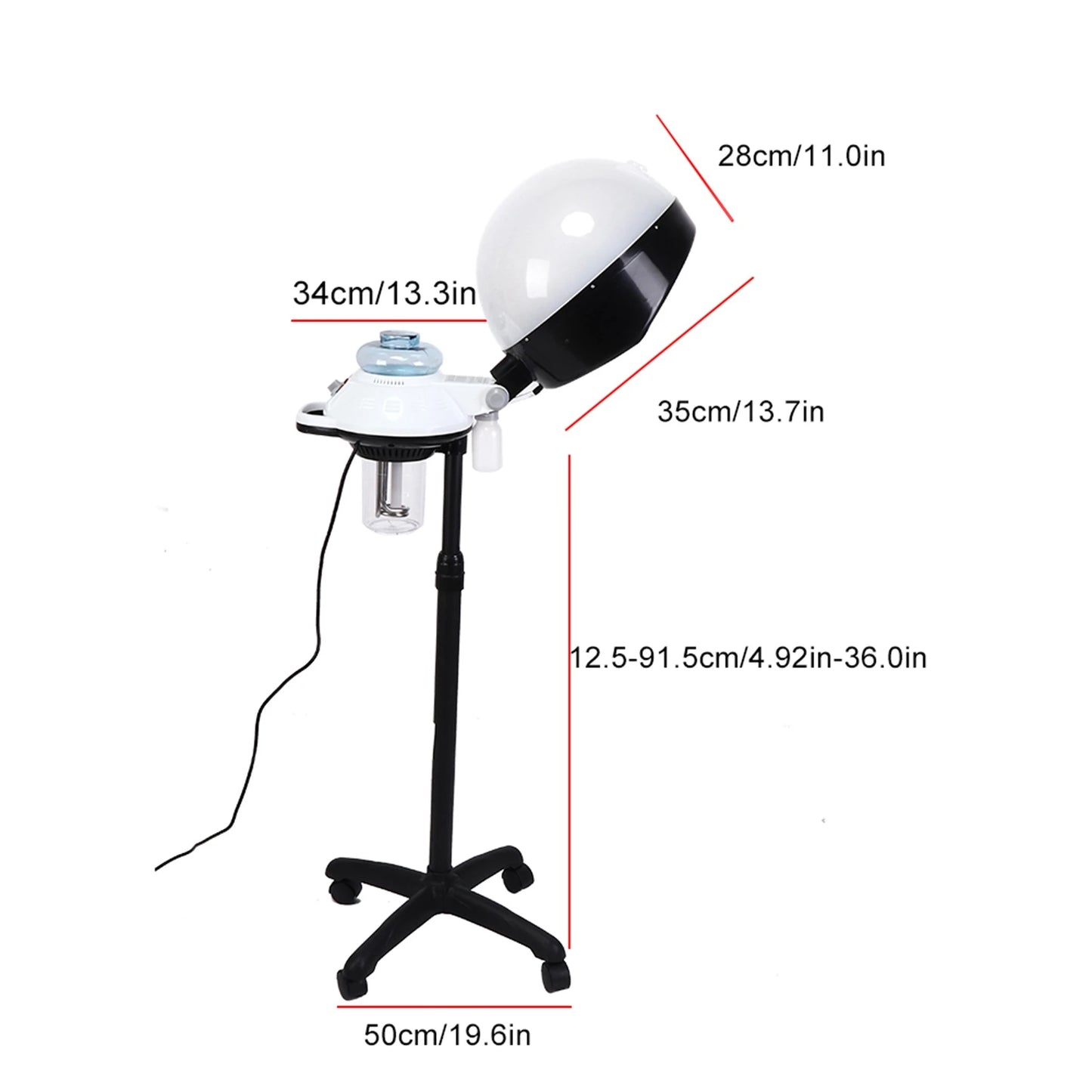 Professional Salon Hooded Hair Steamer Rolling Stand DOACT