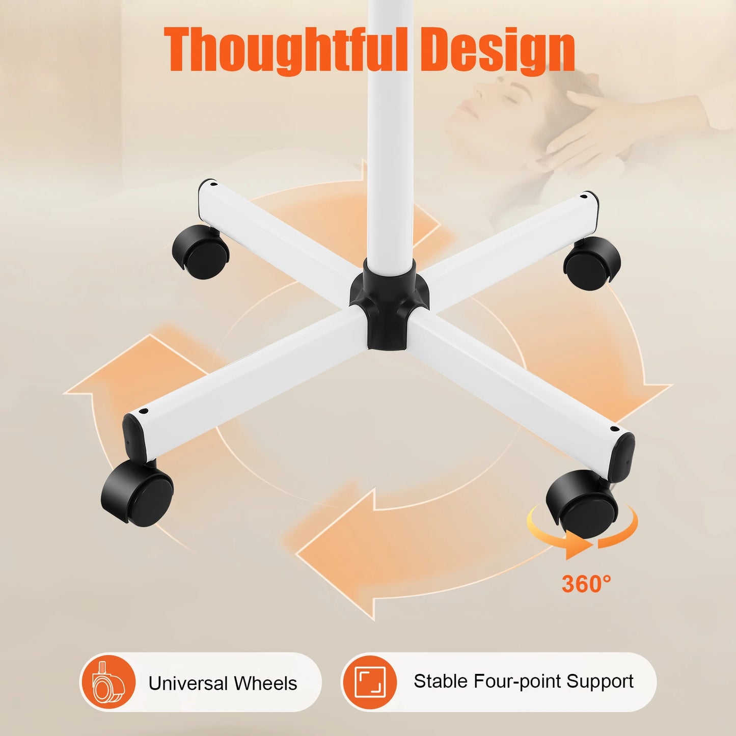 Bymaocar Ozone Facial Steamer On Wheels Adjustable Height