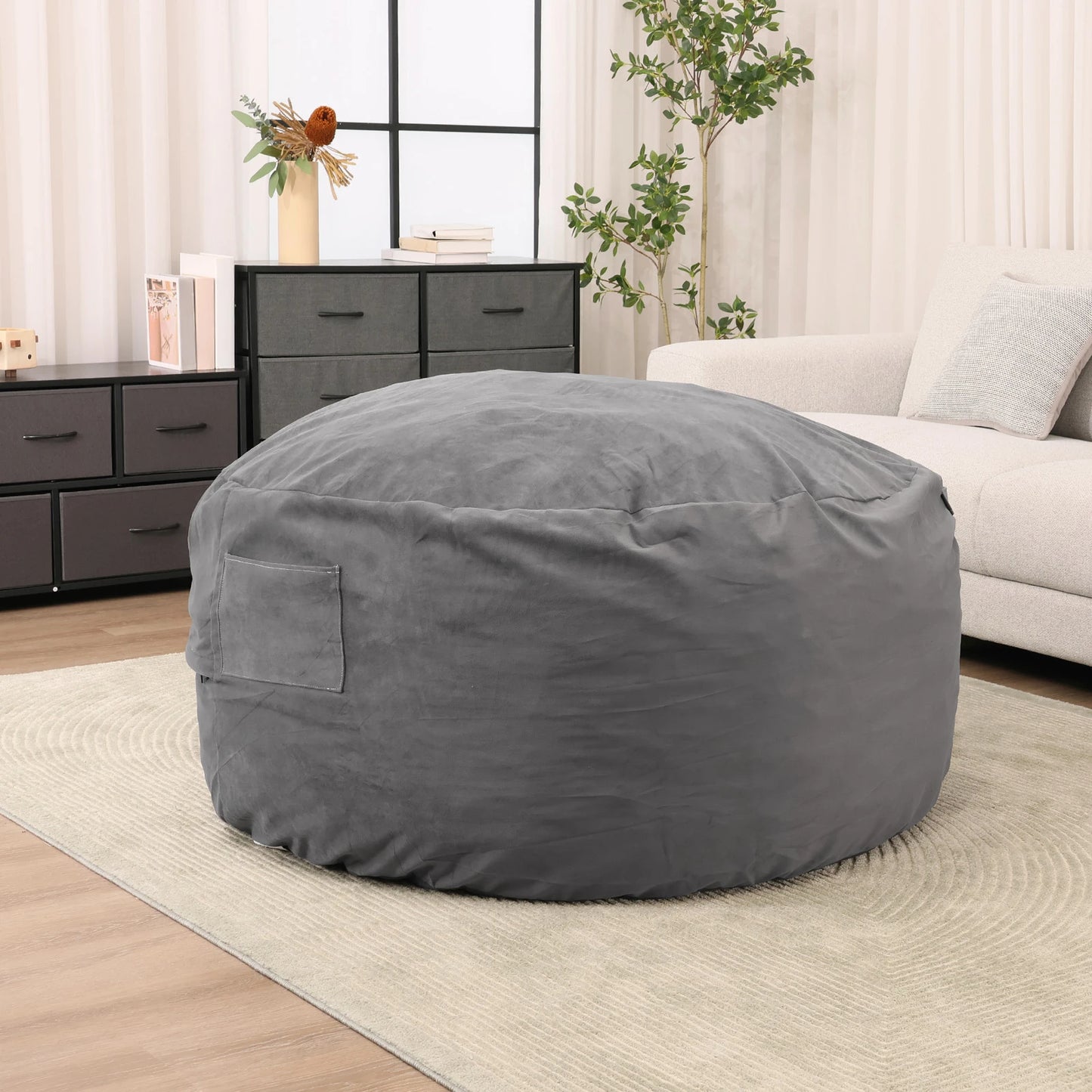 JHK Bean Bag Chair For Gaming And Reading Removable Cover