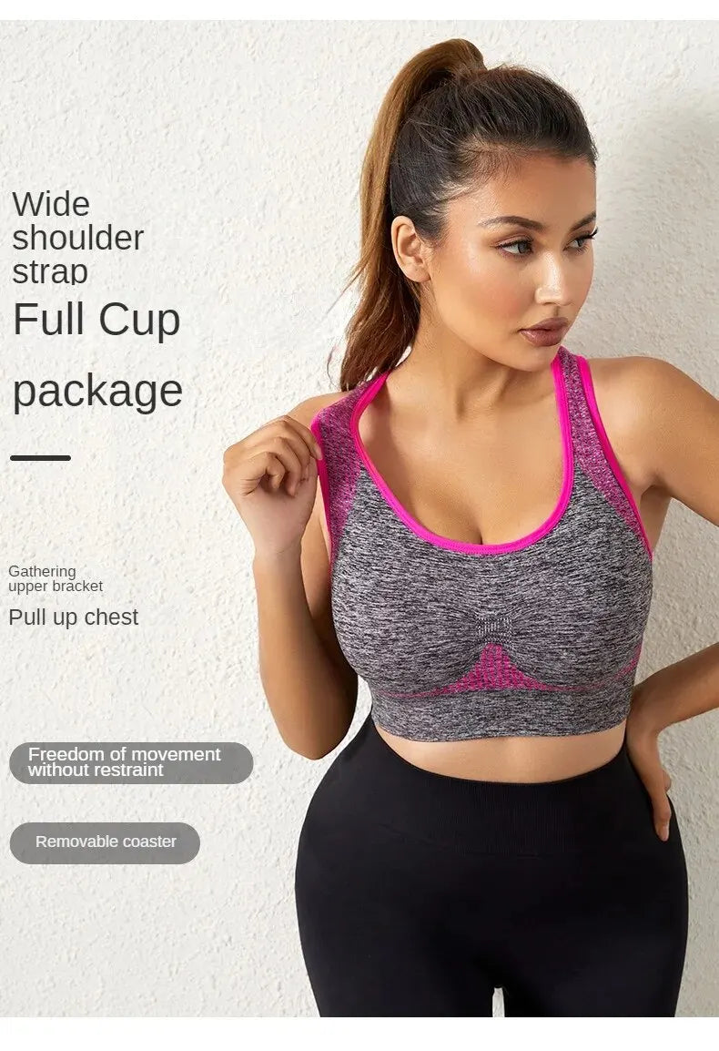 VEYKCN Women's Backless Padded Yoga Sports Bra Low Impact