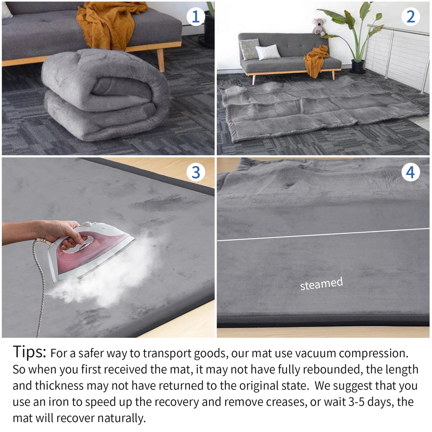 Huloo Sleep Soft Foam Baby Crawling Mats Non Slip Rug