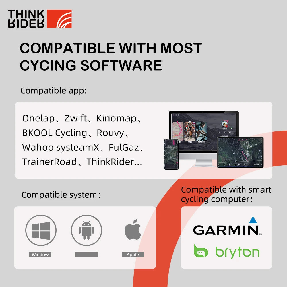 ThinkRider X2Max Smart Bike Trainer With Built-In Power Meter