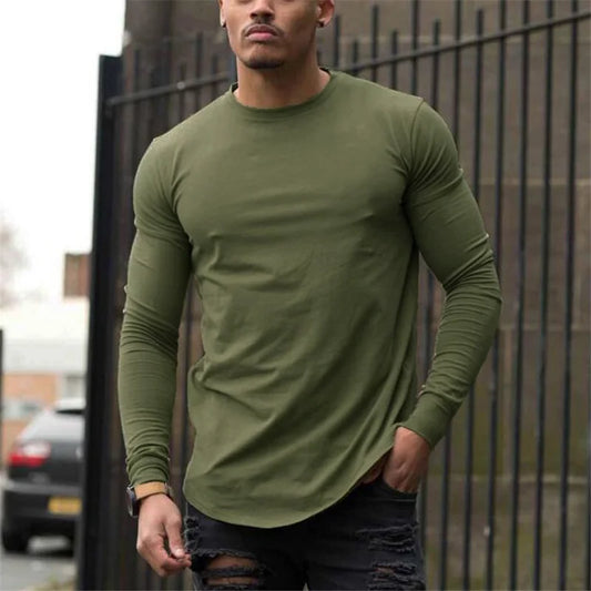 Cotton Breathable Long Sleeve Gym Shirt For Workout