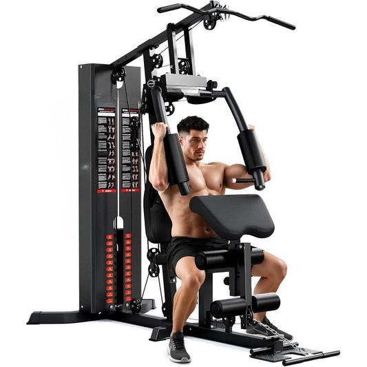 All-In-One Home Gym 140 Lb Weight Stack Pulley System