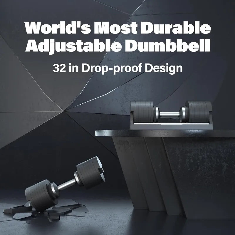 Adjustable Dumbbell Set 80 Lbs Capacity for Home Gym