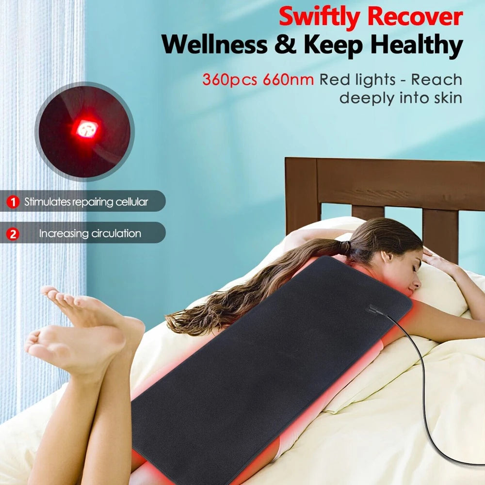 Infrared Red Light Therapy Pad Lumbar Back Belt For Pain