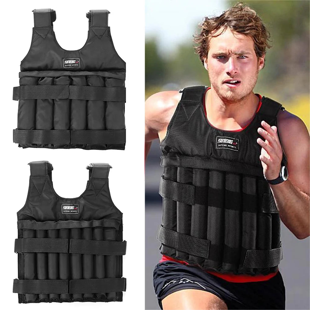 Adjustable Weight Vest for Running Training Fitness Equipment 3 to 50kg Loading Waistcoat Jacket