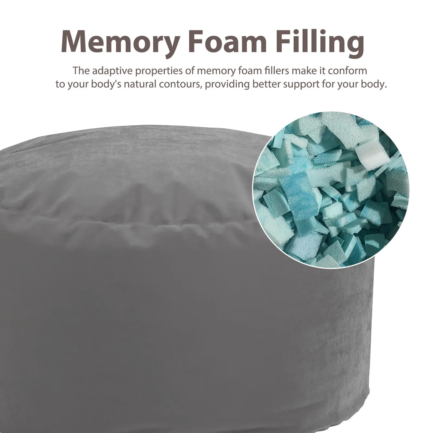 JHK Bean Bag Chair For Gaming And Reading Removable Cover