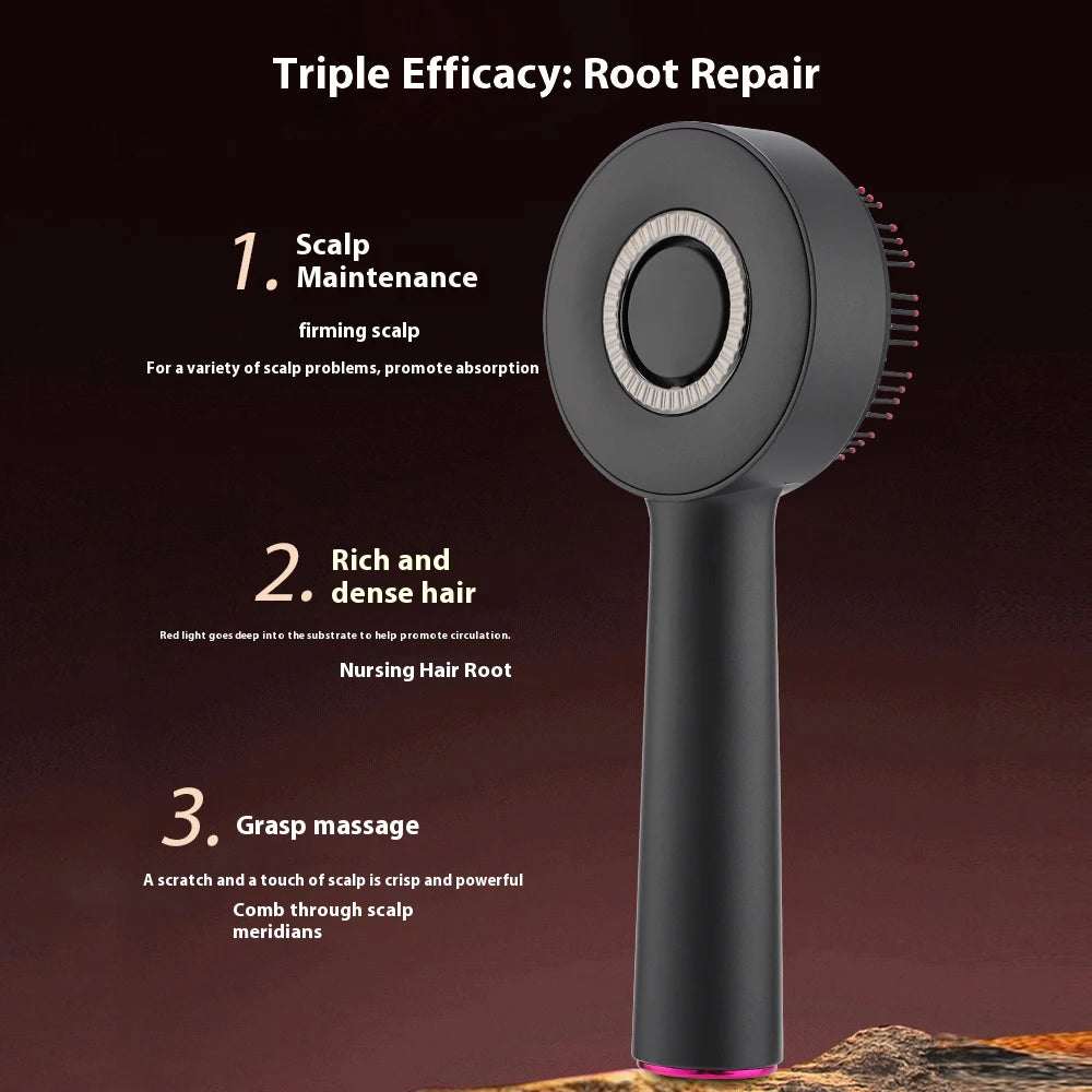 3 Modes Electric Vibration Massage Comb Red Light Hair Growth Massage Scalp Brush Oil Liquid Applicator Head Massager Anti Loss