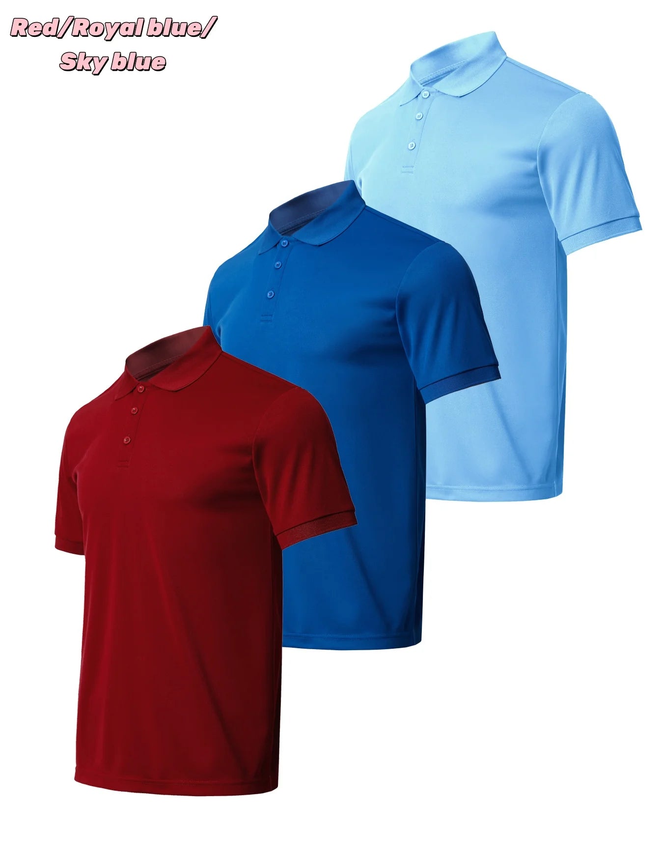Men's Quick Dry Short Sleeve Golf Shirt Moisture Wicking