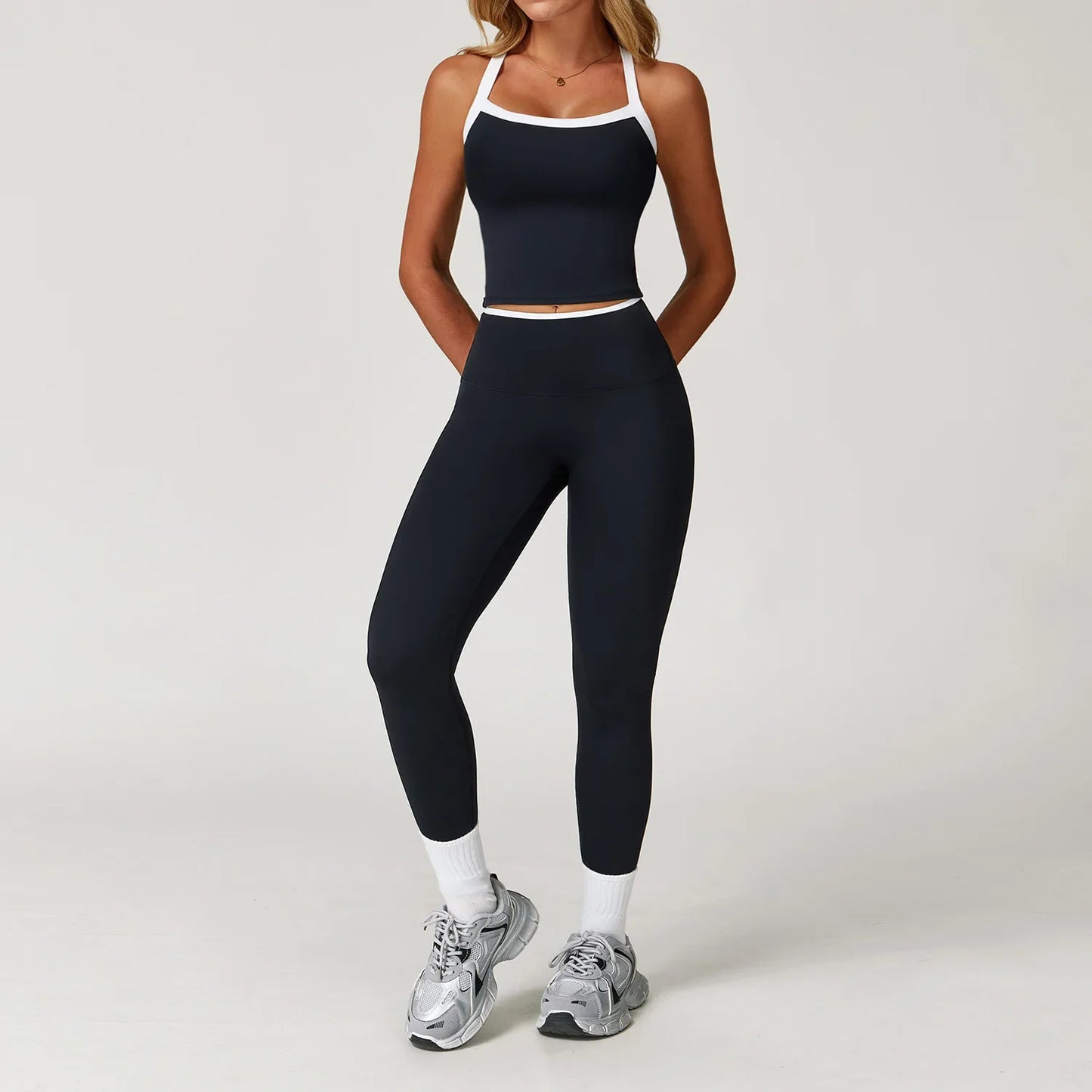SWELTERINGCN Women 2 Piece Tracksuit Yoga Set Gym Wear