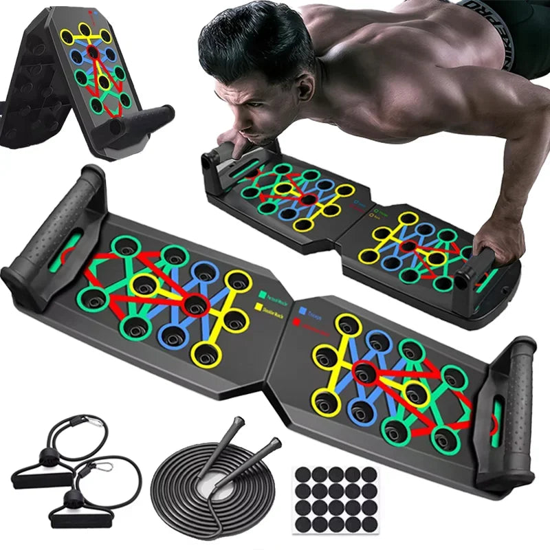 Push Up Board Set Portable Multifunctional Foldable Fitness Equipment