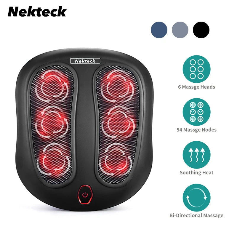 Nekteck Electric Foot Massager With Heat Compress Kneading Shiatsu