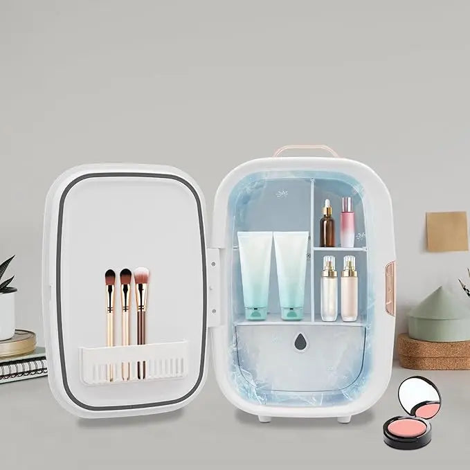 12L Beauty Fridge-50W/48W Dual-Function Cooling/Heating Cosmetic Refrigerator with Smart Thermostat, Compact Mini Skincare Fridg