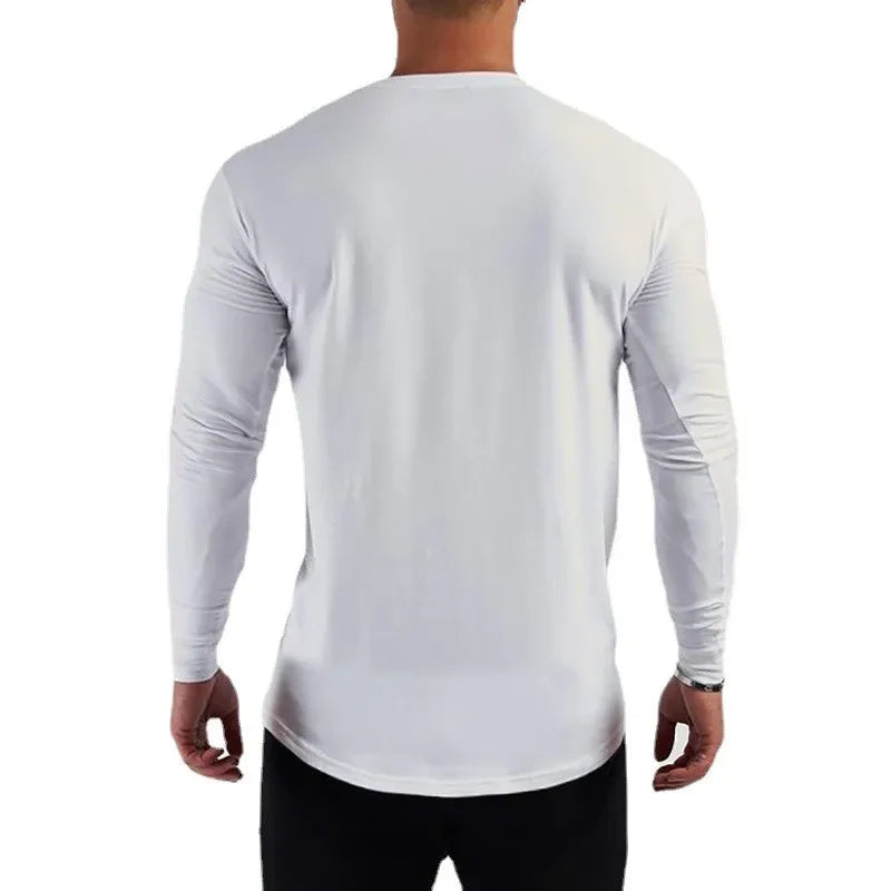 Cotton Breathable Long Sleeve Gym Shirt For Workout