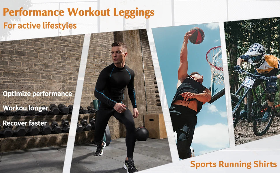 Mens Quick Dry Running Long Sleeve T Shirt For Gymwear