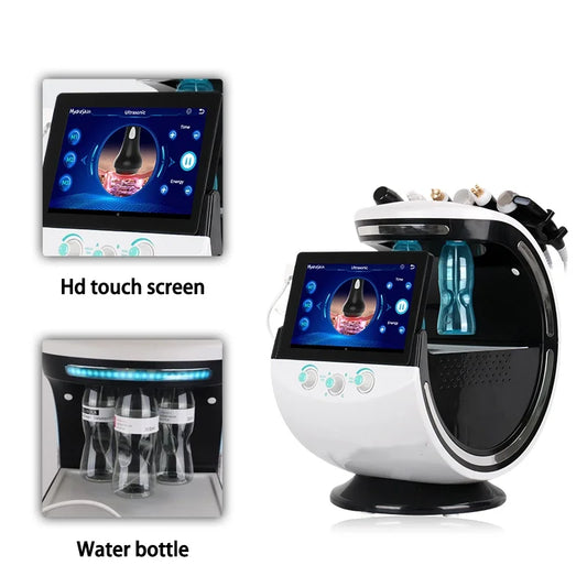 7 In 1 Skin Ultrasonic Rejuvenation Microdermabrasion Hyperbaric Oxygen Facial Machine Deep Facial Care Smart Ice Blue Beauty