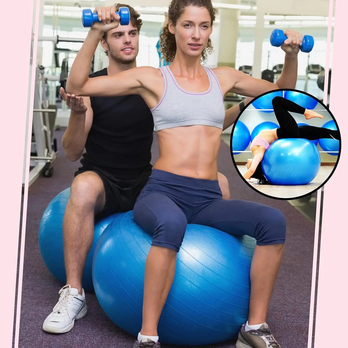 10 Pcs Pilates Exercise Balls for Fitness and Training