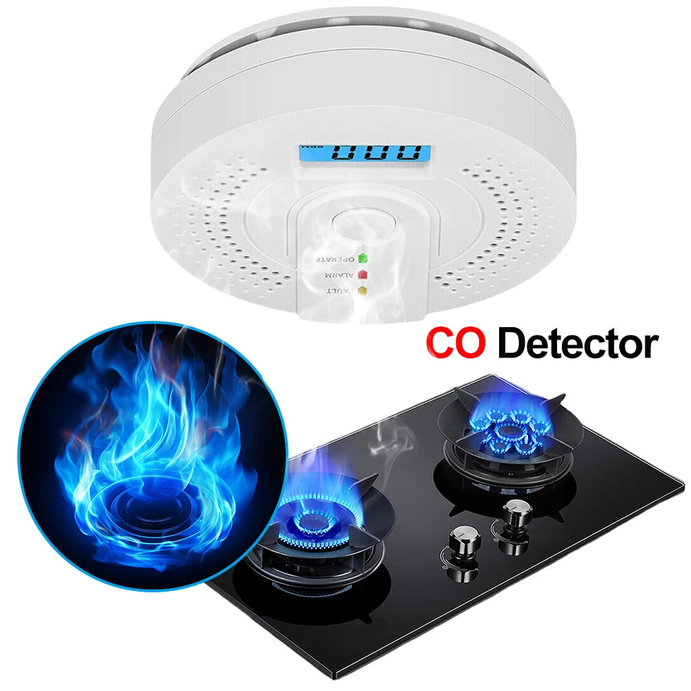 APWIKOGERDIY Digital Carbon Monoxide Detector With LED Indicator